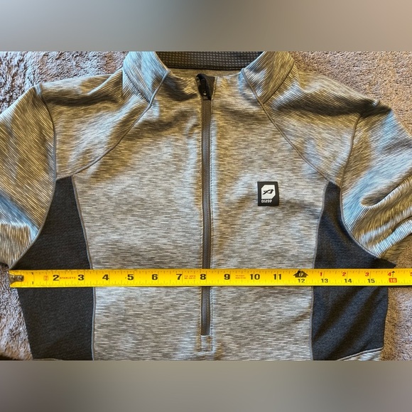 Orage Yoga Running Pullover Women’s XS Gray Spacedye ¼ Zip Spandex Thumb Holes - Picture 3 of 6